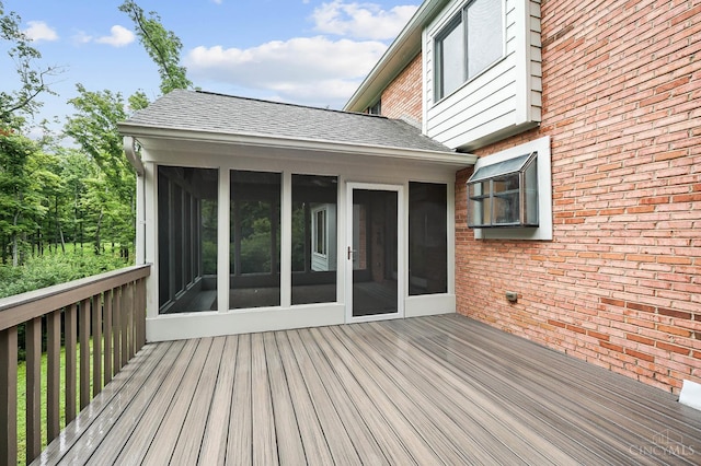 3057 Fox Den Ln, Anderson Twp, OH 45244 - deck featuring a sunroom