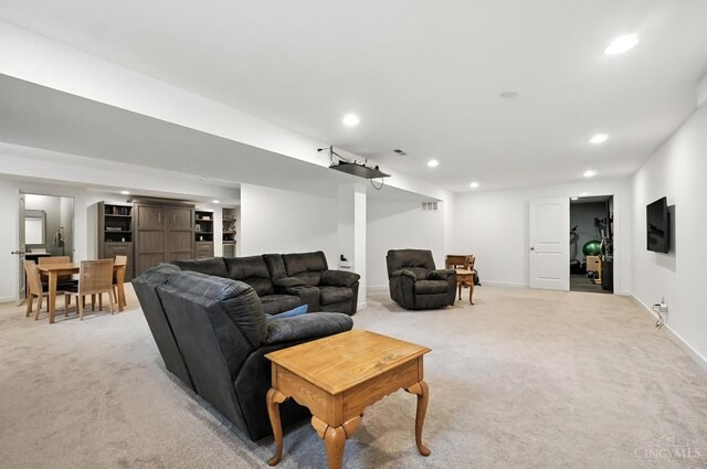 10285 Plantation Pointe Dr, Symmes Twp, OH 45140 - living area with light carpet and recessed lighting