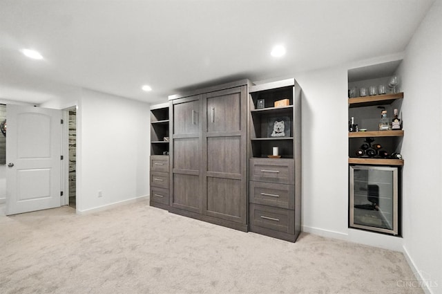 10285 Plantation Pointe Dr, Symmes Twp, OH 45140 - walk in closet featuring beverage cooler and light colored carpet