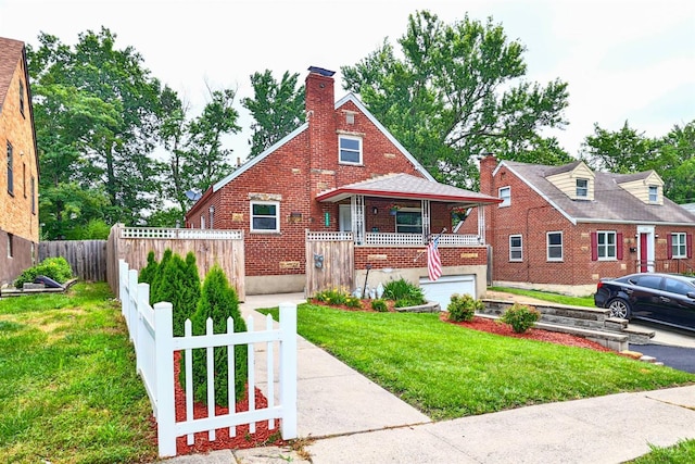 2872 Sheldon Ave, Cincinnati, OH 45239 - view of front of home featuring a chimney, brick siding, and a garage