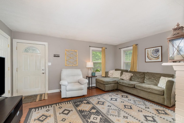 6579 Sherman Ave, Anderson Twp, OH 45230 - living room featuring wood finished floors and baseboards