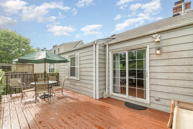 6579 Sherman Ave, Anderson Twp, OH 45230 - wooden deck featuring outdoor dining space