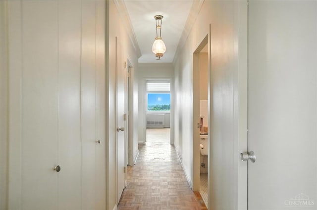 2401 Ingleside Ave Unit 8D, Cincinnati, OH 45206 - corridor featuring baseboards and radiator heating unit