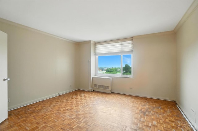 2401 Ingleside Ave Unit 8D, Cincinnati, OH 45206 - unfurnished room with crown molding and radiator