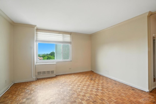 2401 Ingleside Ave Unit 8D, Cincinnati, OH 45206 - empty room featuring radiator and crown molding
