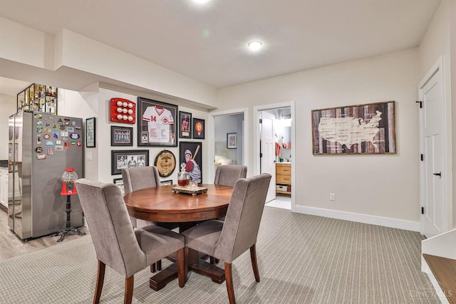 1439 Legacy Ct, Troy, OH 45373 - dining room featuring light carpet and recessed lighting