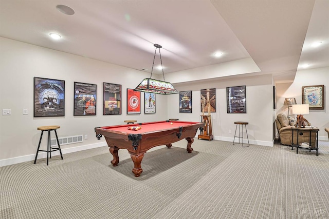 1439 Legacy Ct, Troy, OH 45373 - recreation room with carpet floors, billiards, and recessed lighting