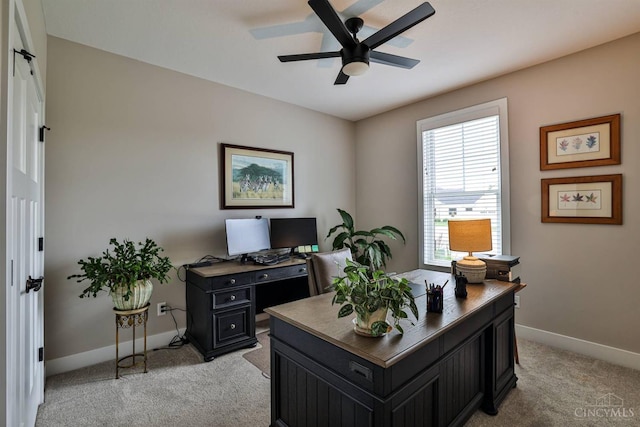 1439 Legacy Ct, Troy, OH 45373 - office space with a ceiling fan and light carpet