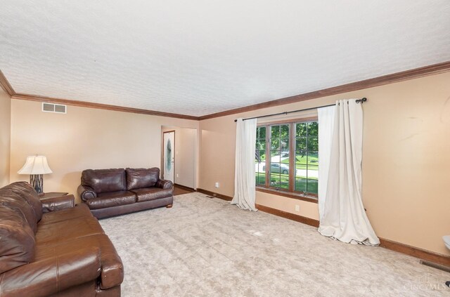 501 Tara Oaks Dr, Middletown, OH 45042 - carpeted living room with crown molding