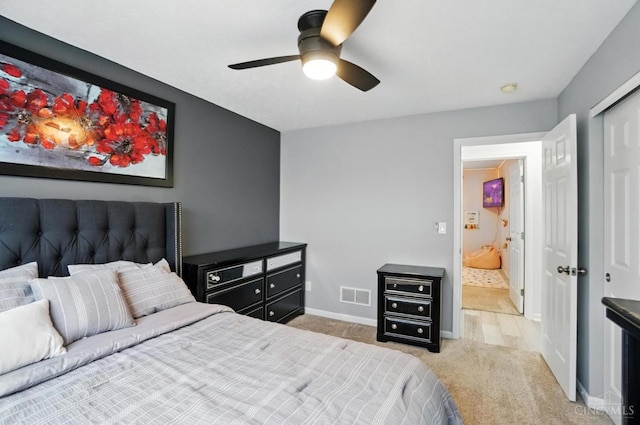 4870 Highland Oaks Dr, Green Twp, OH 45248 - bedroom with carpet floors and ceiling fan