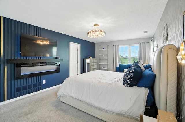 4870 Highland Oaks Dr, Green Twp, OH 45248 - bedroom with carpet and a chandelier