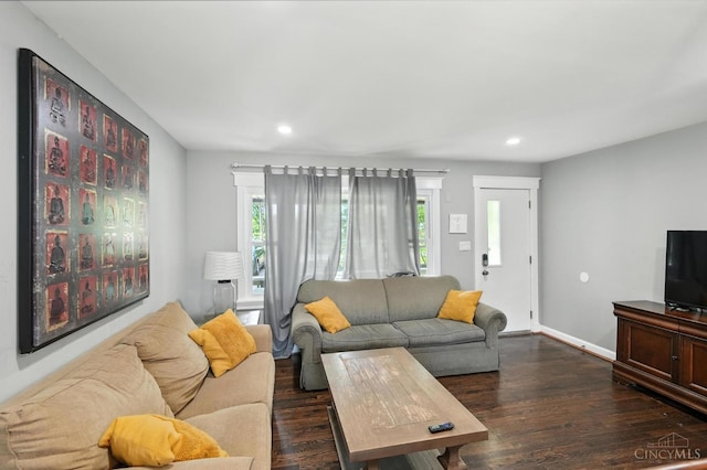 668 Shawhan Rd, Union Twp, OH 45065 - living area with dark wood finished floors and recessed lighting