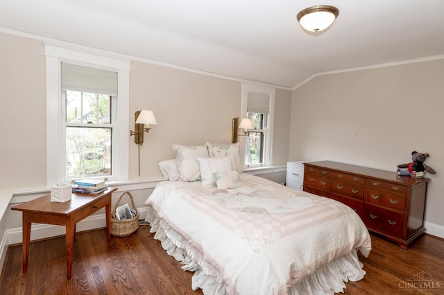 2851 Pine Grove Ave, Cincinnati, OH 45208 - bedroom featuring ornamental molding and dark wood-style floors