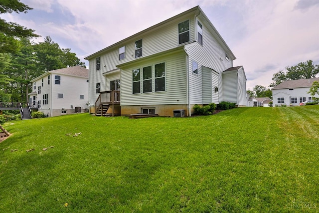6352 Copperleaf Ln, Miami Twp, OH 45140 - back of house with a yard and stairs