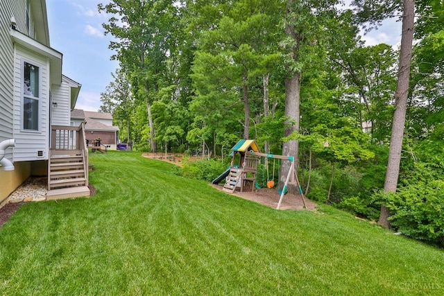 6352 Copperleaf Ln, Miami Twp, OH 45140 - view of green lawn with a playground