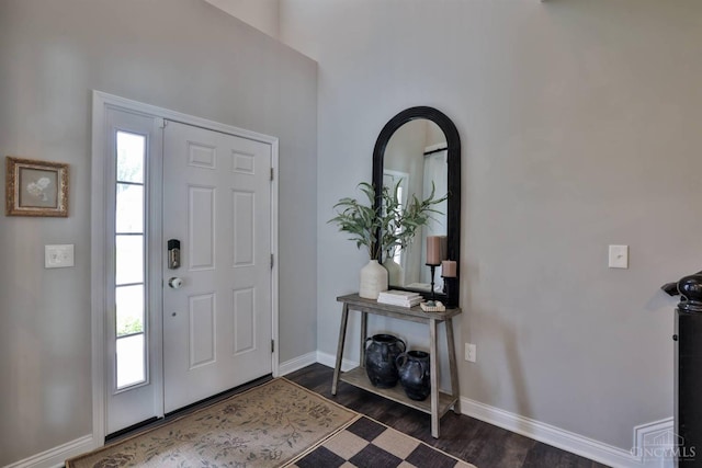 6352 Copperleaf Ln, Miami Twp, OH 45140 - entrance foyer featuring baseboards and dark wood-type flooring