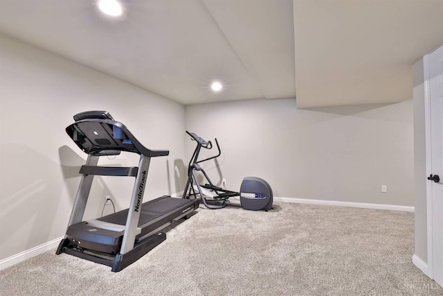 6352 Copperleaf Ln, Miami Twp, OH 45140 - workout room featuring carpet and recessed lighting