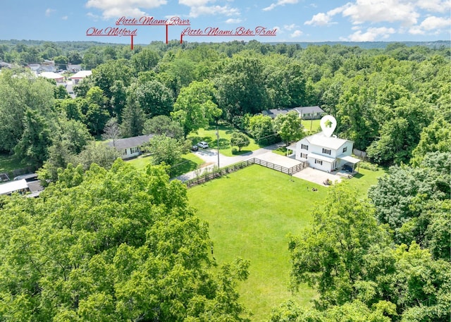 4 Brooklyn Ln, Miami Twp, OH 45150 - aerial view of property and surrounding area with a forest
