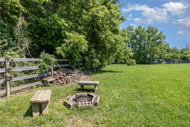 4 Brooklyn Ln, Miami Twp, OH 45150 - view of yard with an outdoor fire pit