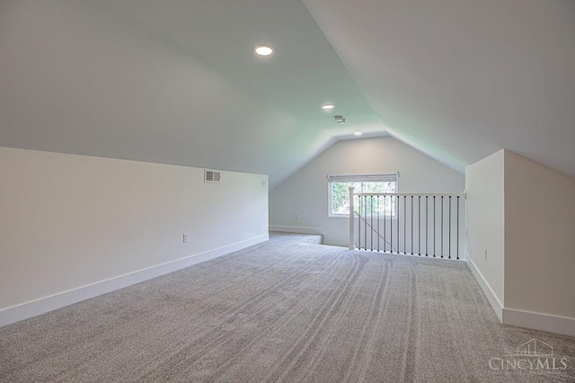 3104 Celeron Ave, Cincinnati, OH 45209 - additional living space featuring lofted ceiling, carpet floors, and recessed lighting