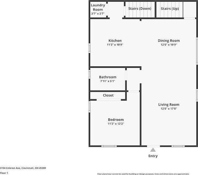 3104 Celeron Ave, Cincinnati, OH 45209 - view of room layout