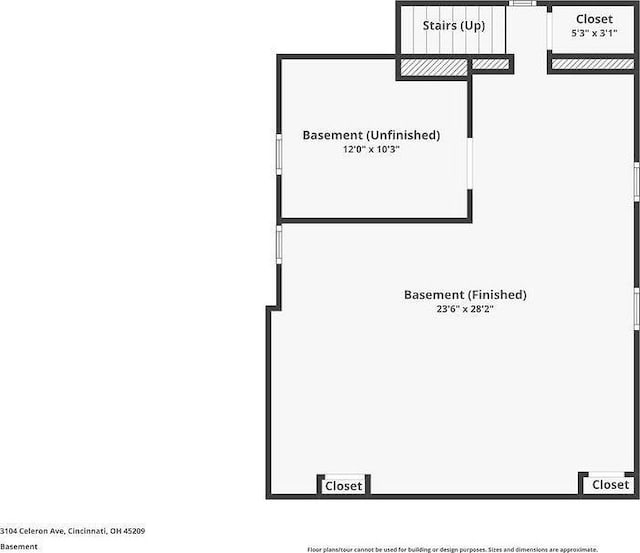 3104 Celeron Ave, Cincinnati, OH 45209 - view of floor plan / room layout