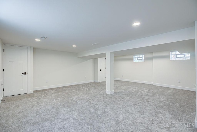 3104 Celeron Ave, Cincinnati, OH 45209 - below grade area with carpet flooring and recessed lighting