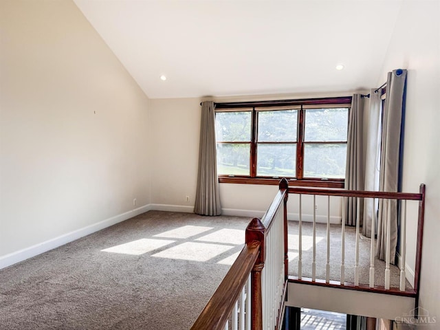254 Compton Rd, Wyoming, OH 45215 - unfurnished bedroom featuring lofted ceiling, carpet floors, and recessed lighting