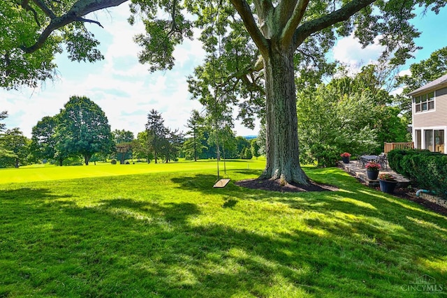 254 Compton Rd, Wyoming, OH 45215 - view of grassy yard featuring view of wooded area