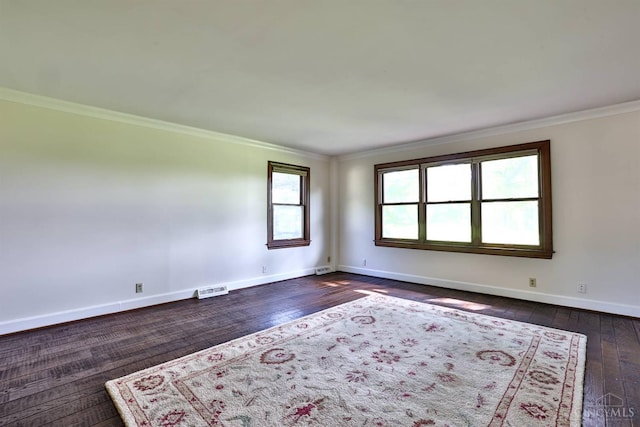 254 Compton Rd, Wyoming, OH 45215 - empty room with dark wood-style flooring and crown molding