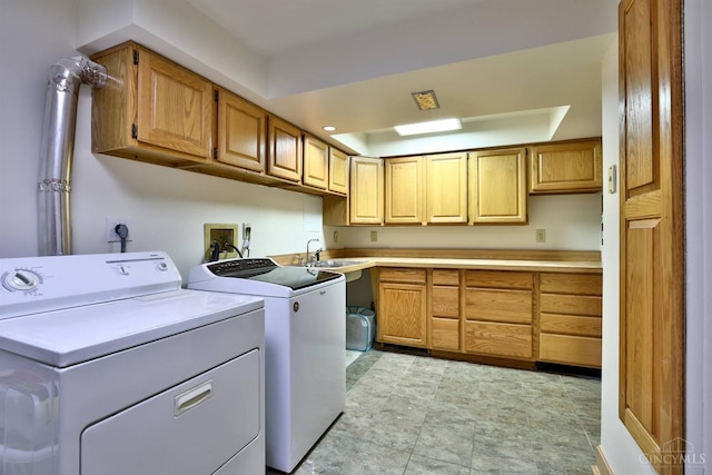254 Compton Rd, Wyoming, OH 45215 - washroom featuring washing machine and dryer and cabinet space