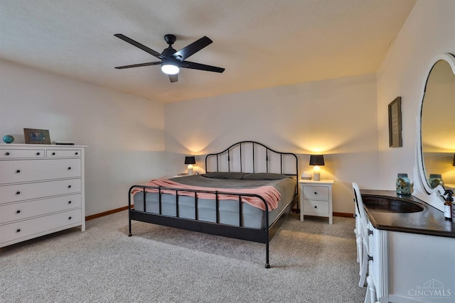 2487 Haddock Dr, Lawrenceburg, IN 47025 - bedroom featuring carpet and a ceiling fan