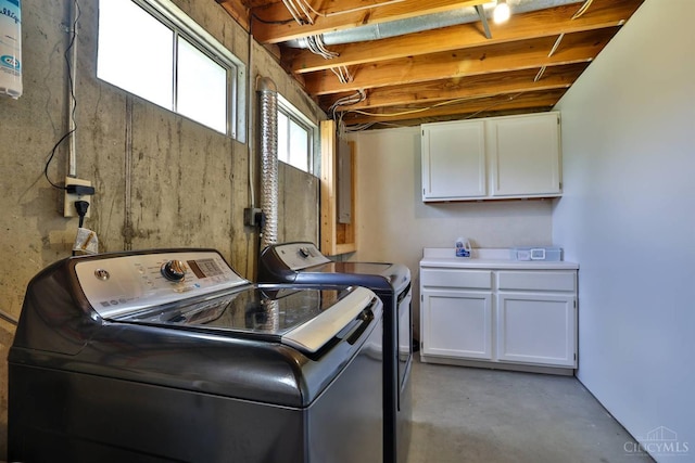 2487 Haddock Dr, Lawrenceburg, IN 47025 - laundry room with washing machine and clothes dryer and cabinet space
