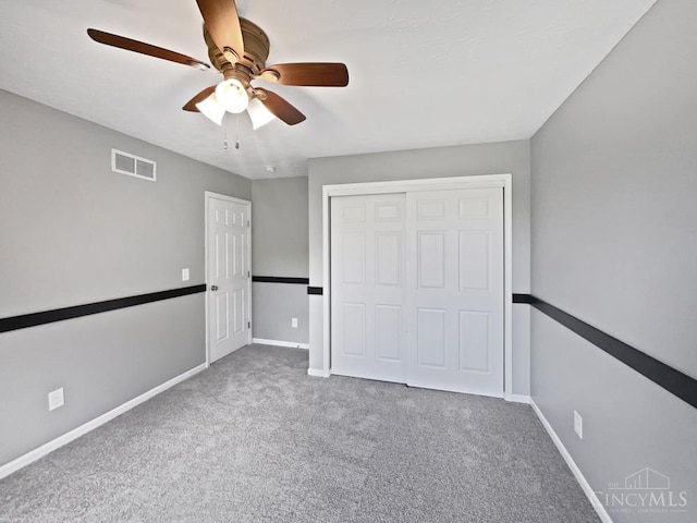 6336 Lansing Ct, Liberty Twp, OH 45011 - unfurnished bedroom featuring carpet flooring, a closet, and a ceiling fan