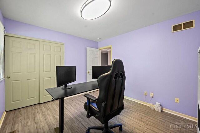 7029 Stonington Rd, Anderson Twp, OH 45230 - office area featuring wood finished floors