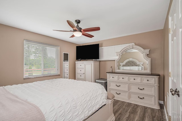 854 Nordyke Rd, Anderson Twp, OH 45255 - bedroom featuring dark wood-style flooring and a ceiling fan