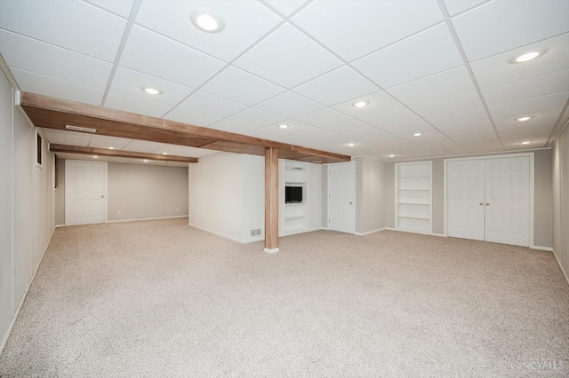 5815 Running Fox Ln, Mason, OH 45040 - finished below grade area with recessed lighting and carpet floors
