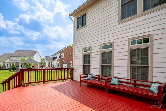 3773 Top Flite Ln, Mason, OH 45040 - wooden terrace featuring a residential view and a lawn