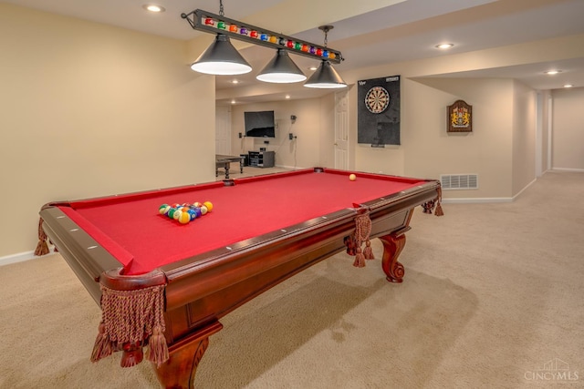 3773 Top Flite Ln, Mason, OH 45040 - game room featuring carpet flooring, recessed lighting, and billiards table