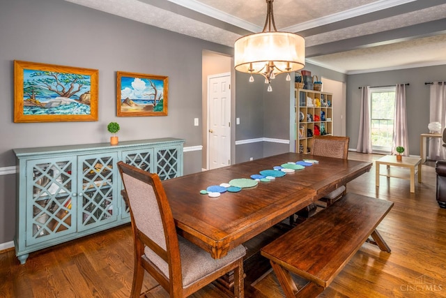 3773 Top Flite Ln, Mason, OH 45040 - dining area featuring a chandelier, wood finished floors, and ornamental molding