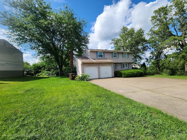 2920 Spruceway Dr, Colerain Twp, OH 45251 - view of front of property with concrete driveway, a garage, and a chimney