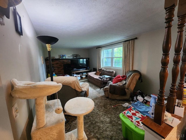2920 Spruceway Dr, Colerain Twp, OH 45251 - living area with a textured ceiling