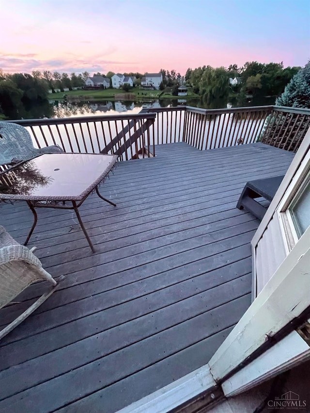 420 Lake Shore Dr, Lebanon, OH 45036 - wooden deck featuring a water view