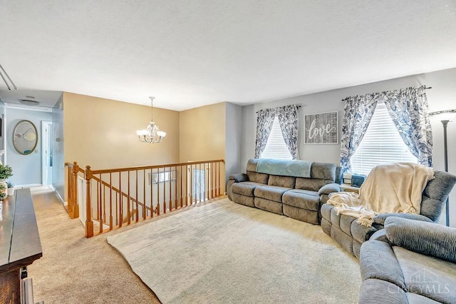 8798 Beckys Ridge Dr, Colerain Twp, OH 45251 - carpeted living area with a chandelier