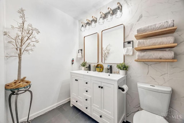 8798 Beckys Ridge Dr, Colerain Twp, OH 45251 - bathroom featuring double vanity and marble finish floors