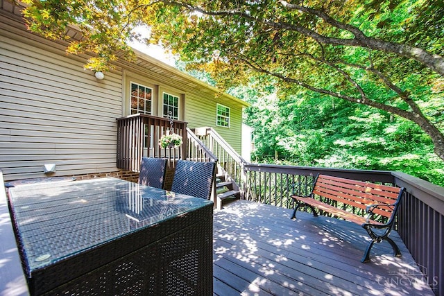 8798 Beckys Ridge Dr, Colerain Twp, OH 45251 - wooden deck featuring outdoor dining space