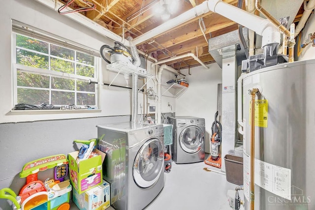 8798 Beckys Ridge Dr, Colerain Twp, OH 45251 - laundry room with water heater and independent washer and dryer