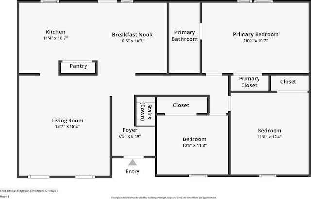 8798 Beckys Ridge Dr, Colerain Twp, OH 45251 - view of home floor plan