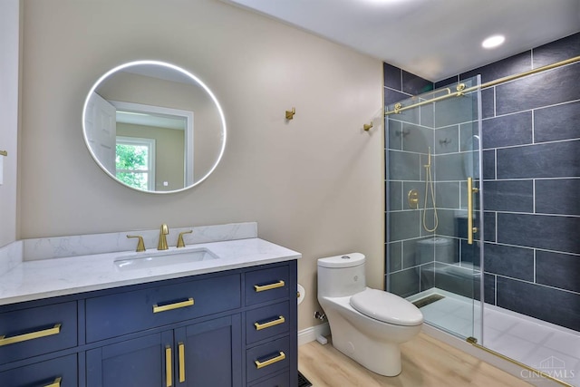 711 S Main St, Monroe, OH 45050 - bathroom with vanity and a stall shower