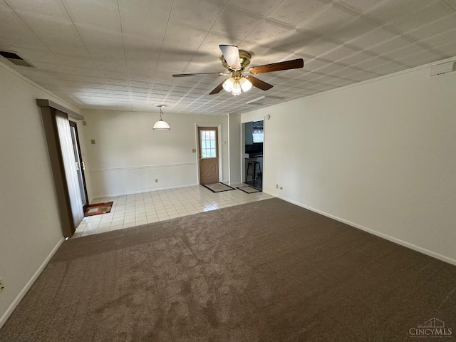 4068 Glenbar Ct, Sycamore Twp, OH 45236 - empty room featuring carpet, ceiling fan, and tile patterned flooring